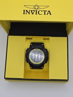 47527 - Invicta Racing Burnout Digital Men's Watch - 52mm, Yellow